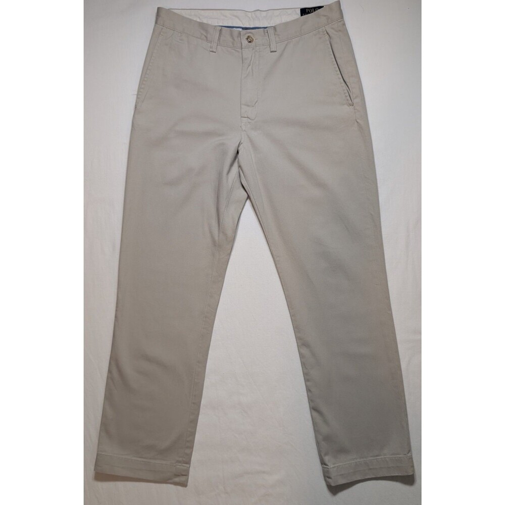 Polo Ralph Lauren Bedford Chino Pants Classic Fit 30x30 Khaki Tan Flat Front Men